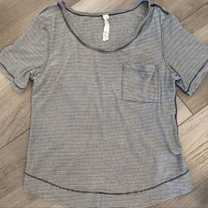 Lululemon striped tee with pocket